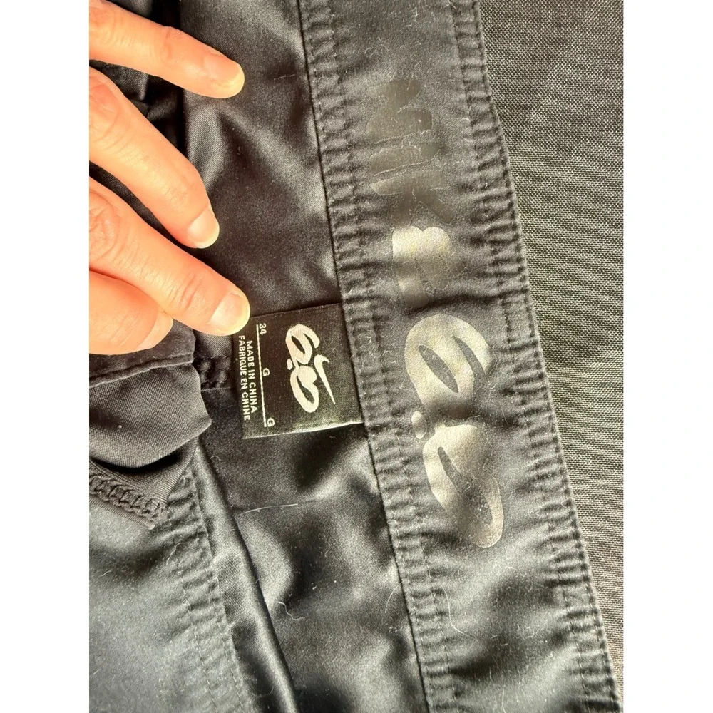 Nike 6.0 Mens Black Board Shorts Cargo Pocket Swim Trunks Size 34
